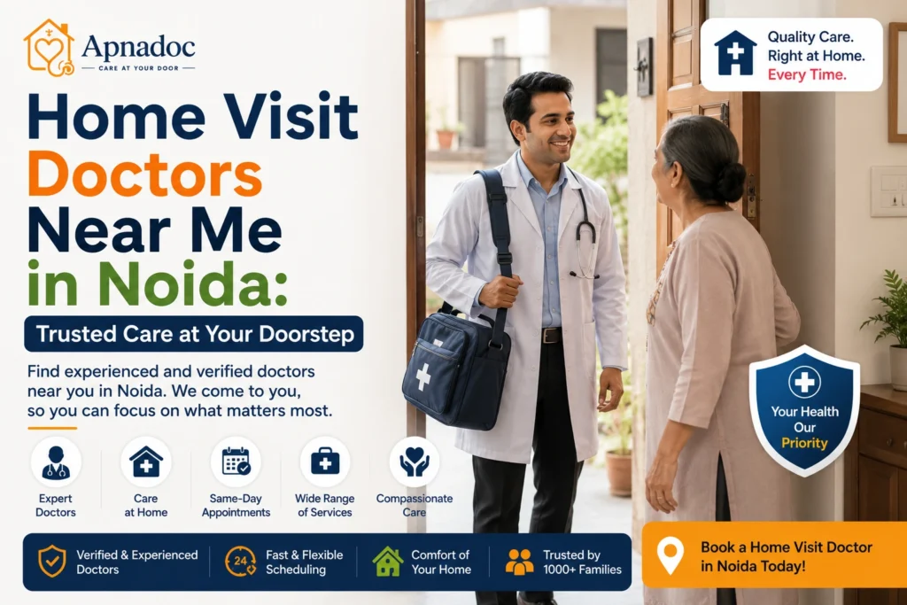 Home doctor visiting patient residence