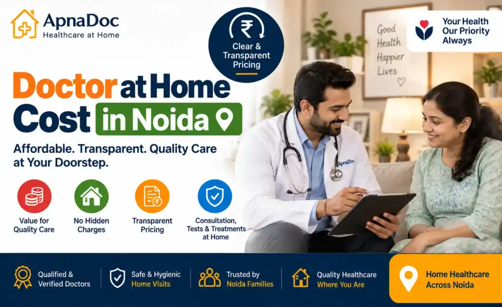 Doctor at home consultation and home visit cost in Noida